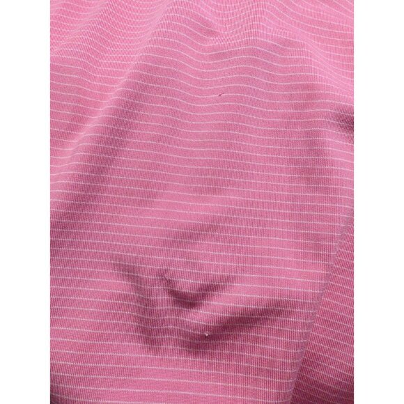 Dunning Golf Polo Shirt Men’s Small Coral Pink Stripe Stretch Performance - Picture 9 of 9